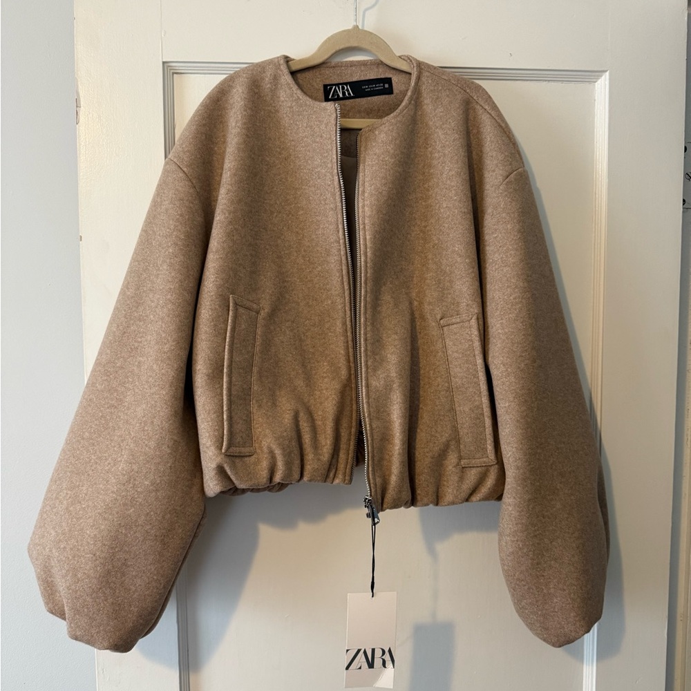 Zara Cropped Bomber Jacket